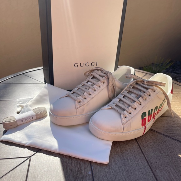 Authentic Gucci Sneakers Ace size 5.5 men 9 women. - Picture 2 of 5